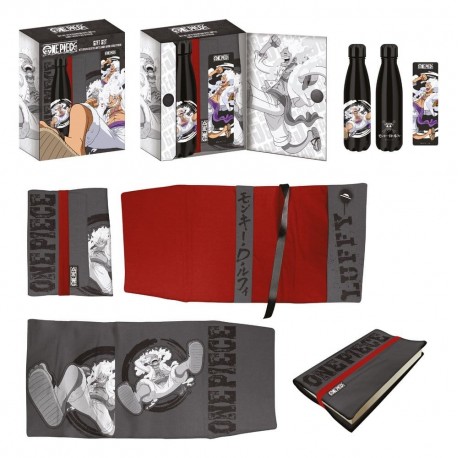 Set de regalo de One Piece con botella, pegatina y cubierta de libro