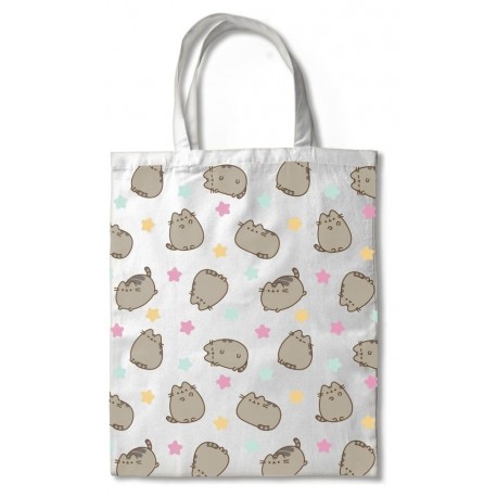 Bolsa de tela Pusheen con estrellas en tonos pastel