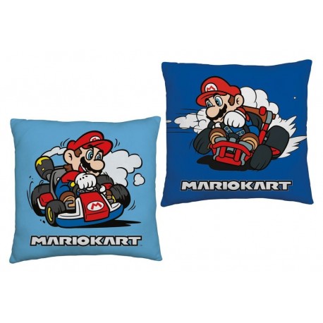 Cojín azul de Super Mario Kart 40x40 cm