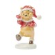 Figura navideña de Winnie the Pooh con traje de Papá Noel
