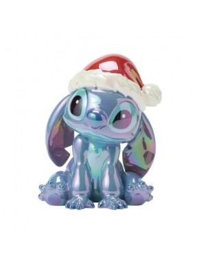 Figura de Stitch navideño con gorro de Santa