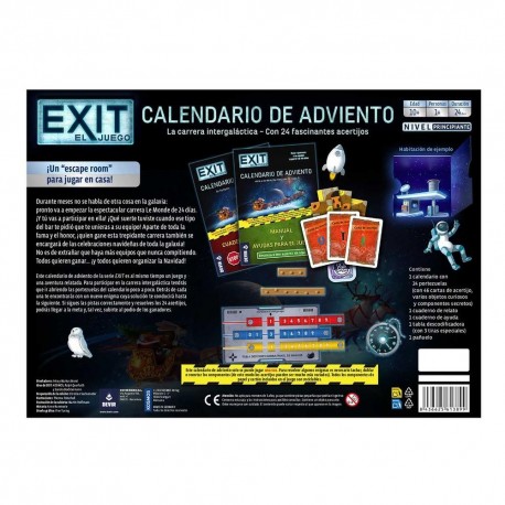 Calendario de Adviento Exit con temática espacial