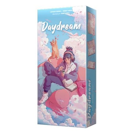 Caixa do jogo de tabuleiro Daydream com design colorido.