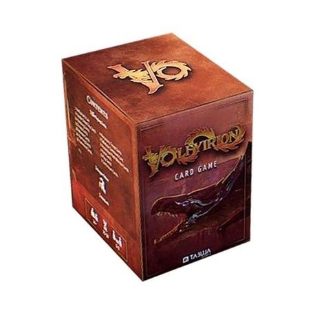 Cartas e caixa do jogo de tabuleiro Volfyrion