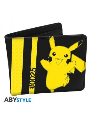 Cartera negra de Pikachu con detalles amarillos