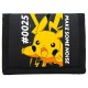 Carteira preta com Pikachu Pokémon e texto 'Make Some Noise'
