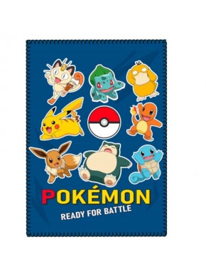 Manta azul con personajes Pokémon de Nintendo