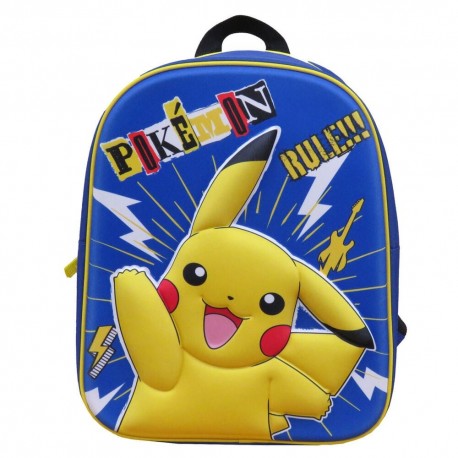 Sac à dos 3D bleu avec Pikachu de Pokémon