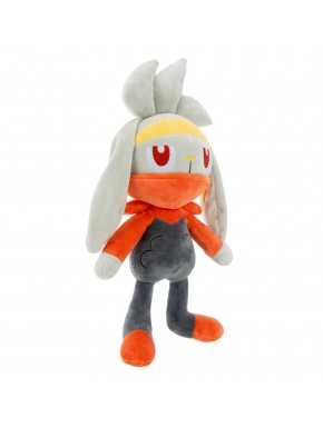 Pelúcia de Raboot Pokémon 30 cm em laranja e cinza