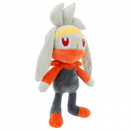 Peluche de Raboot Pokémon 30 cm en orange et gris