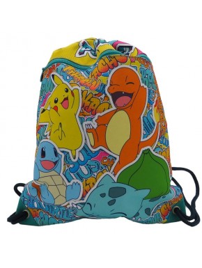 Saco Pokémon con diseño de Pikachu, Charmander y más