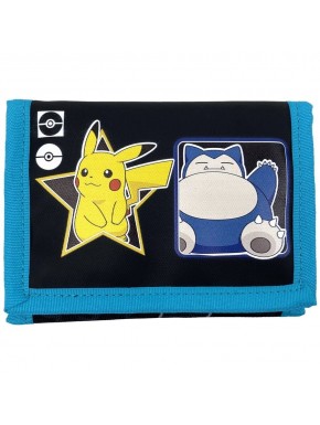 Billetera Geo Pokémon con Pikachu y Snorlax