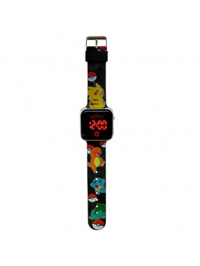 Reloj LED Pokémon con personajes para niños