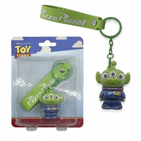 Chaveiro 3D Toy Story Alien verde Pizza Planet