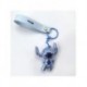 Chaveiro 3D Stitch azul com alça