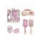 Kit de cuidados pessoais rosa Emily in Paris com faixa, espelho e escova
