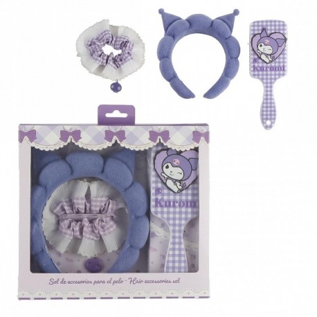 Set de accesorios para el pelo Hello Kitty Kuromi morado