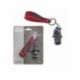 Porte-clés 3D Dark Vador PVC noir avec sangle rouge