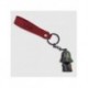 Porte-clés 3D Dark Vador PVC noir avec sangle rouge