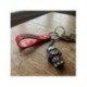 Porte-clés 3D Dark Vador PVC noir avec sangle rouge