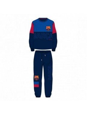 Pijama longo azul FC Barcelona