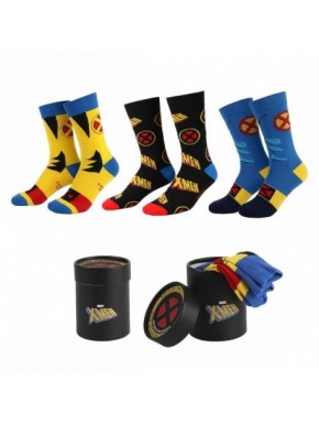 Chaussettes X-Men Marvel en pack de 3 designs