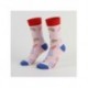 Chaussettes roses Emily in Paris avec designs emblématiques