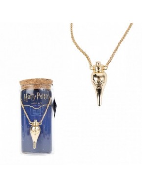 Colar dourado de Harry Potter com pingente de Felix Felicis