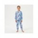 Pijama longo azul com estampa do Stitch