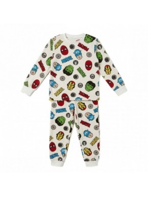 Pijama infantil Marvel de fleece com personagens icônicos
