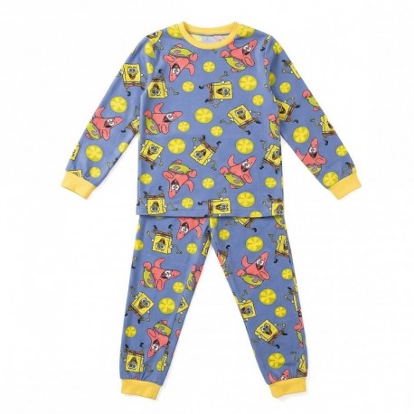 Pyjama long de Bob l'Éponge pour enfant en bleu