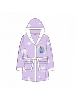 Peignoir Frozen lilas pour filles avec flocons de neige