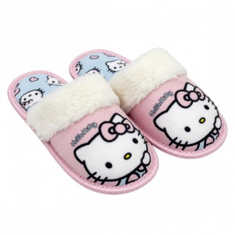 Zapatillas de casa Hello Kitty rosas con diseño adorable
