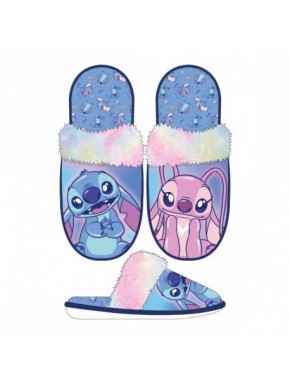 Chaussons ouverts Stitch avec doublure pelucheuse