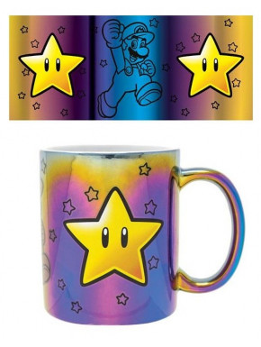 Taza estrella iridiscente Super Mario
