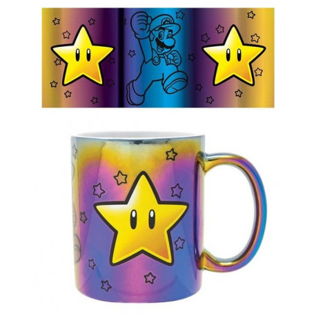 Taza estrella iridiscente Super Mario