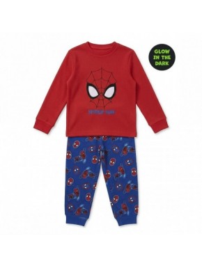 Pyjama long Spiderman pour enfants avec design lumineux