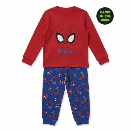 Pijama largo de Spiderman para niños con diseño brillante