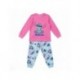 Pijama longo rosa e azul de Stitch para crianças
