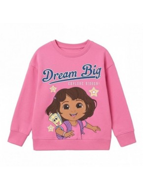 Sweat-shirt rose avec Dora l'exploratrice