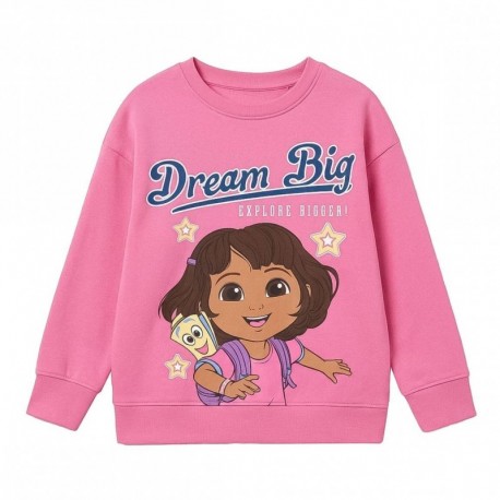Sweat-shirt rose avec Dora l'exploratrice