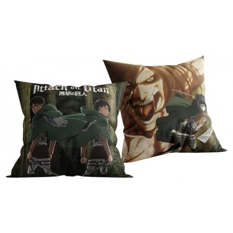 Almofada de 40x40 cm Attack on Titan com personagens
