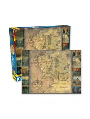 Puzzle de 1000 piezas del mapa de El Señor de los Anillos