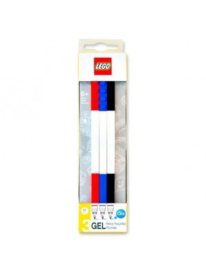 Blister de 3 stylos gel LEGO avec pièces emboîtables
