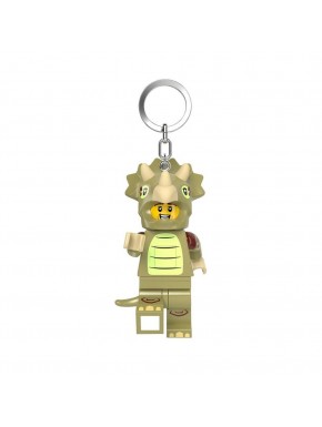 Porte-clés LEGO Triceratops avec lumières LED