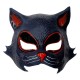 Masque de chat Halloween Ends noir avec détails rouges