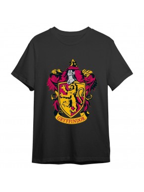 T-shirt noir Gryffondor avec blason Harry Potter