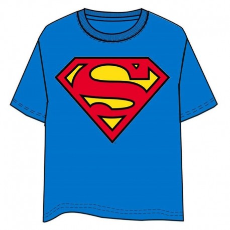 Camiseta azul de Superman con logo DC Comics