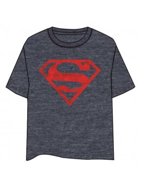 T-shirt gris avec logo rouge de Superman DC Comics