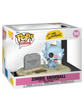 Figura Funko POP Deluxe Zombie Snowball de The Simpsons na caixa